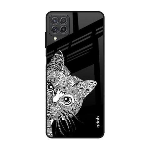 Kitten Mandala Samsung Galaxy A22 Glass Back Cover Online