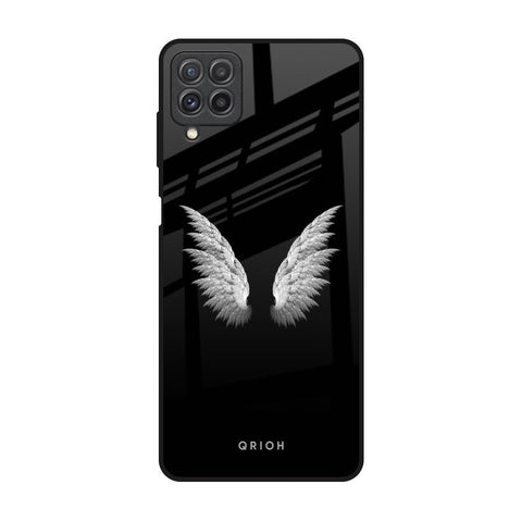 White Angel Wings Samsung Galaxy A22 Glass Back Cover Online