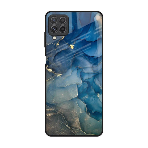 Blue Cool Marble Samsung Galaxy A22 Glass Back Cover Online