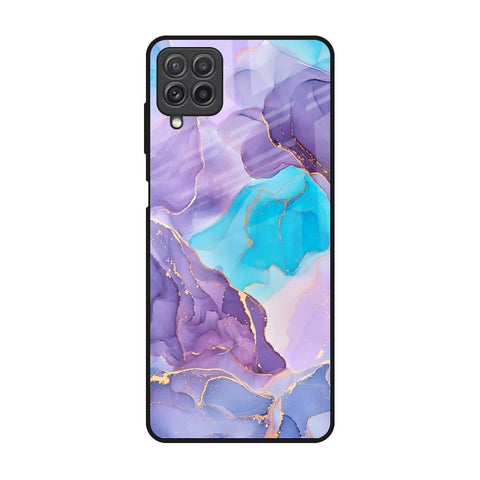 Alcohol ink Marble Samsung Galaxy A22 Glass Back Cover Online