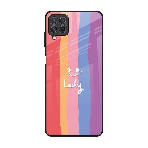 Lucky Abstract Samsung Galaxy A22 Glass Back Cover Online