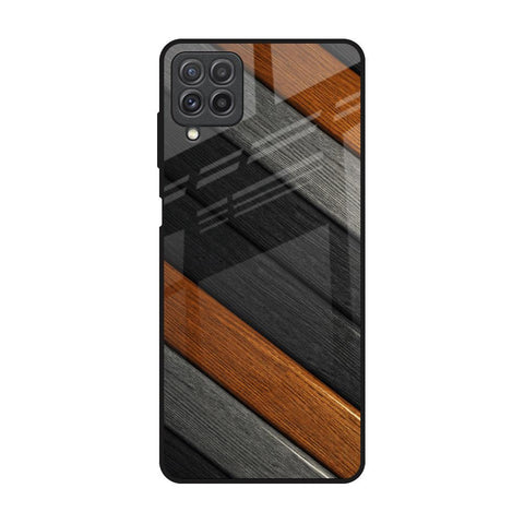 Tri Color Wood Samsung Galaxy A22 Glass Back Cover Online