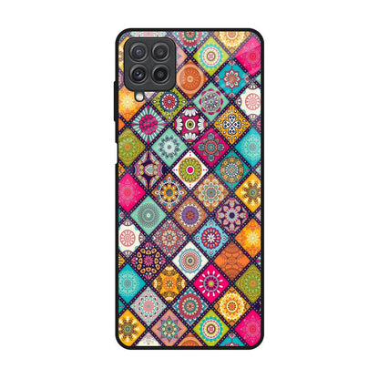Multicolor Mandala Samsung Galaxy A22 Glass Back Cover Online