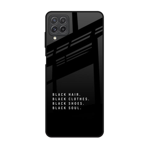 Black Soul Samsung Galaxy A22 Glass Back Cover Online