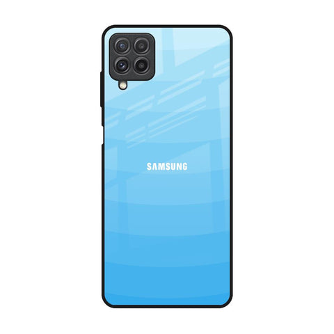 Wavy Blue Pattern Samsung Galaxy A22 Glass Back Cover Online