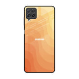 Orange Curve Pattern Samsung Galaxy A22 Glass Back Cover Online