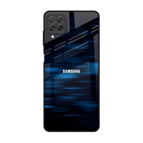 Blue Rough Abstract Samsung Galaxy A22 Glass Back Cover Online