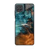Golden Splash Samsung Galaxy A22 Glass Back Cover Online