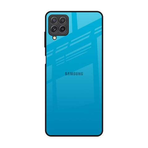 Blue Aqua Samsung Galaxy A22 Glass Back Cover Online