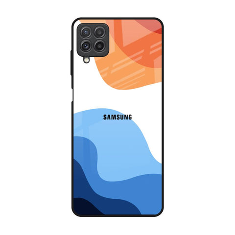 Wavy Color Pattern Samsung Galaxy A22 Glass Back Cover Online