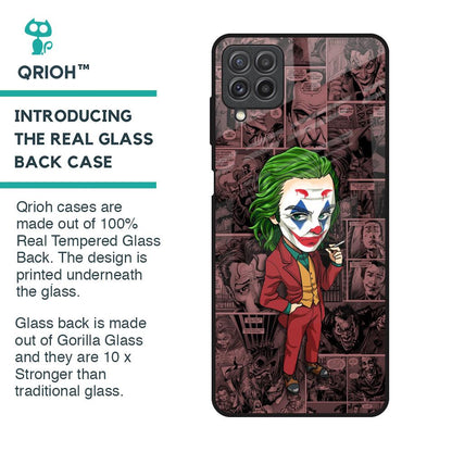 Joker Cartoon Glass Case for Samsung Galaxy A22