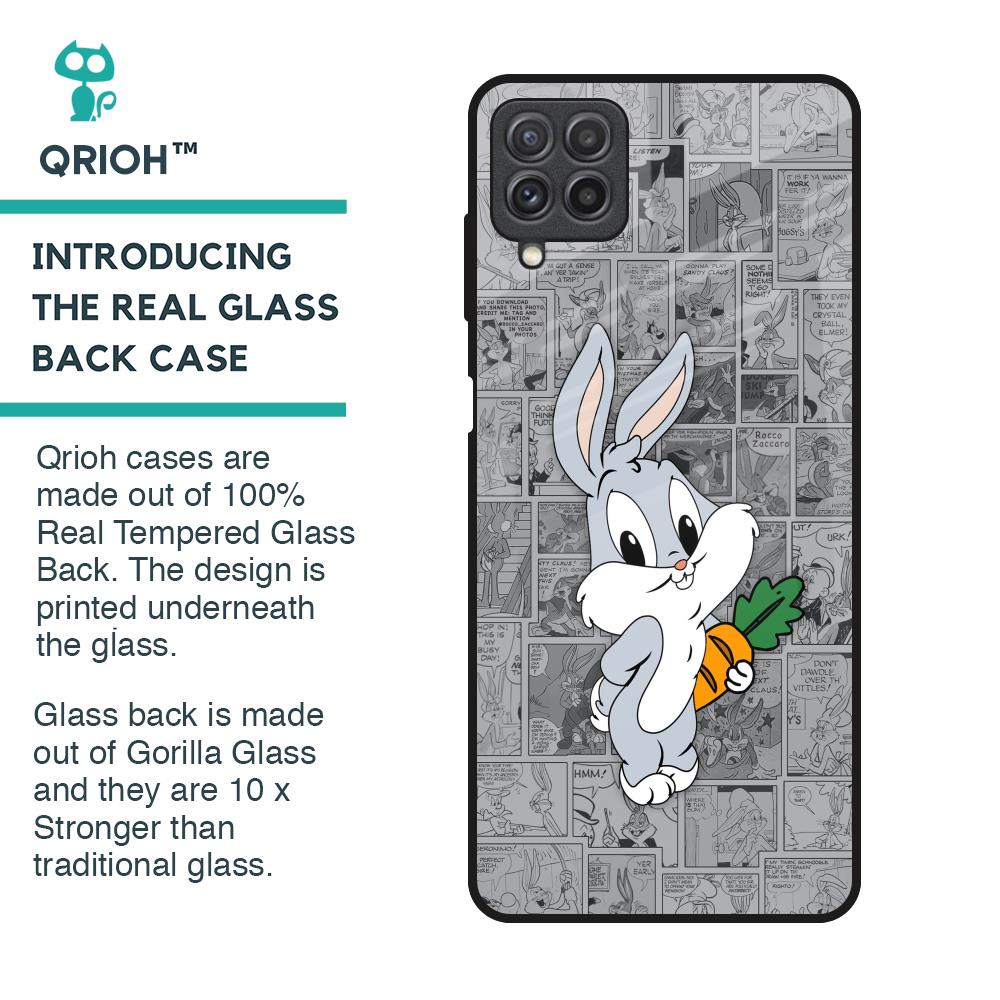 Cute Baby Bunny Glass Case for Samsung Galaxy A22