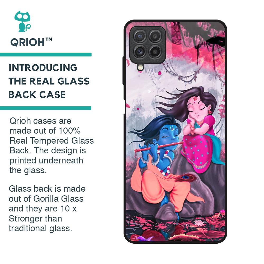 Radha Krishna Art Glass Case for Samsung Galaxy A22