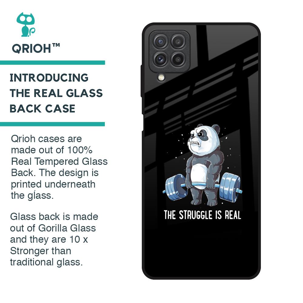 Real Struggle Glass Case for Samsung Galaxy A22