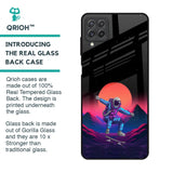 Retro Astronaut Glass Case for Samsung Galaxy A22