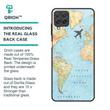 Travel Map Glass Case for Samsung Galaxy A22