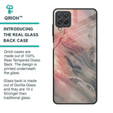 Pink And Grey Marble Glass Case For Samsung Galaxy A22