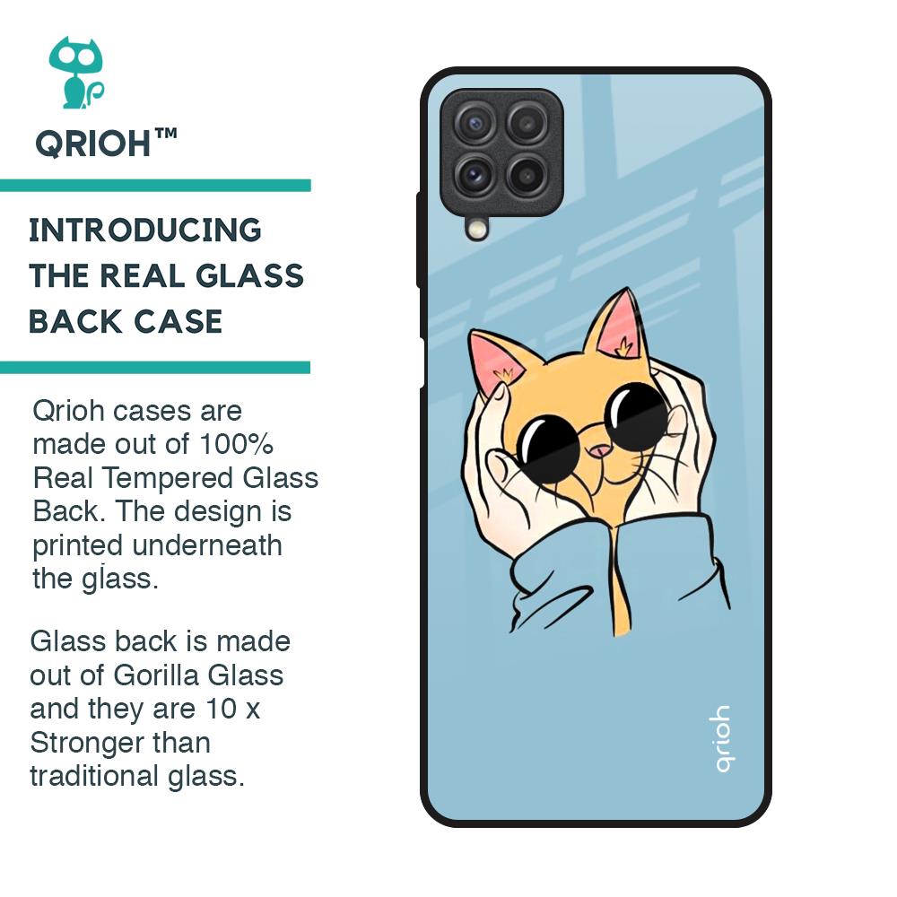 Adorable Cute Kitty Glass Case For Samsung Galaxy A22
