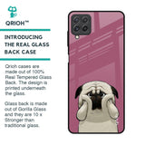 Funny Pug Face Glass Case For Samsung Galaxy A22