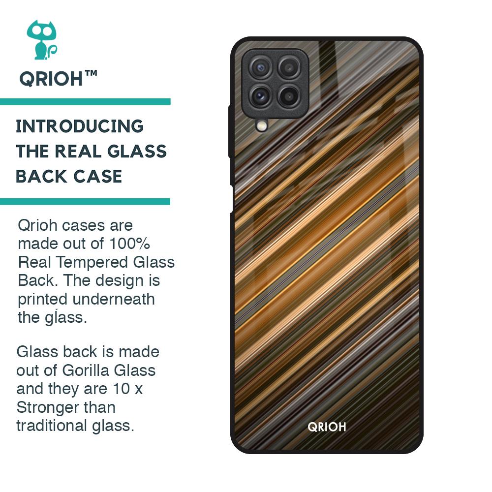 Diagonal Slash Pattern Glass Case for Samsung Galaxy A22