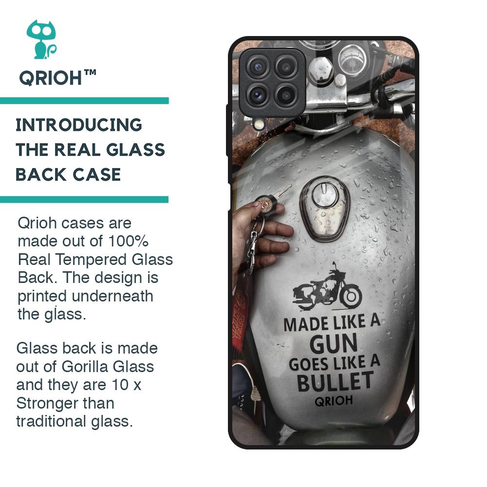 Royal Bike Glass Case for Samsung Galaxy A22