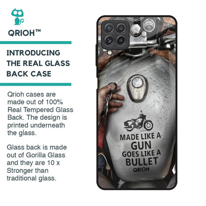 Royal Bike Glass Case for Samsung Galaxy A22