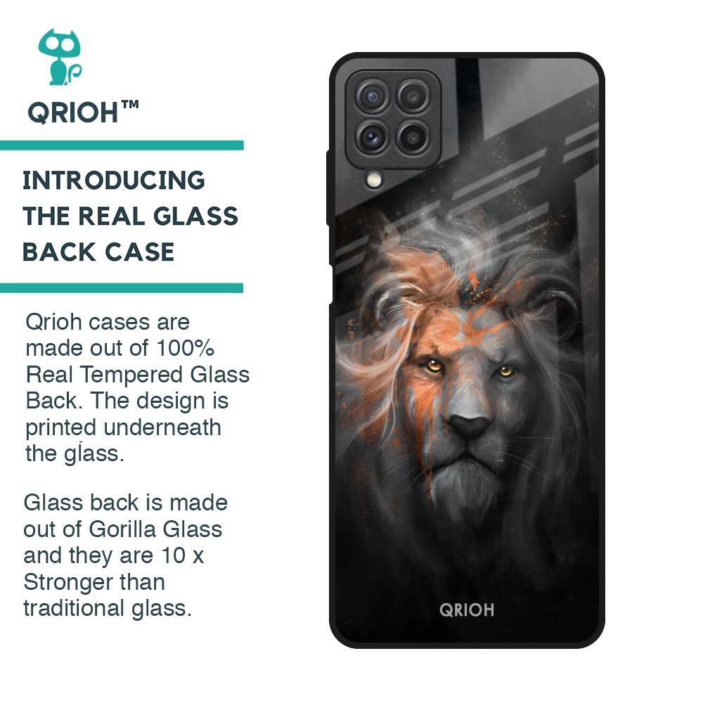 Devil Lion Glass Case for Samsung Galaxy A22