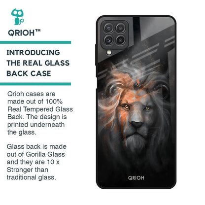 Devil Lion Glass Case for Samsung Galaxy A22