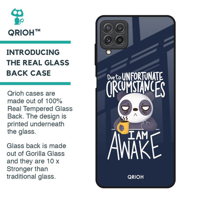 Struggling Panda Glass Case for Samsung Galaxy A22