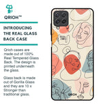 Abstract Faces Glass Case for Samsung Galaxy A22