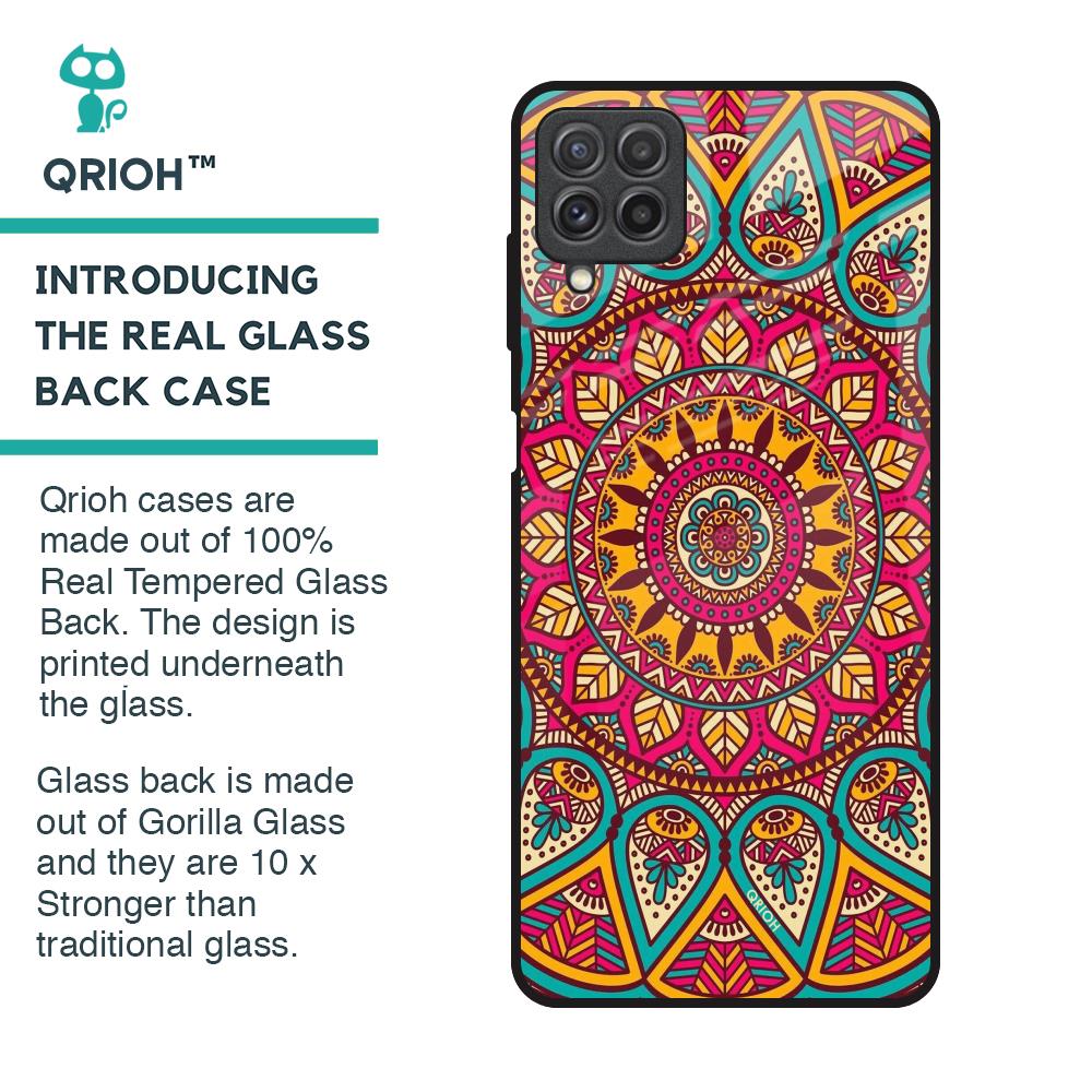 Elegant Mandala Glass Case for Samsung Galaxy A22