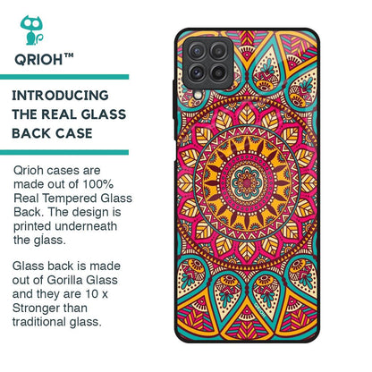 Elegant Mandala Glass Case for Samsung Galaxy A22