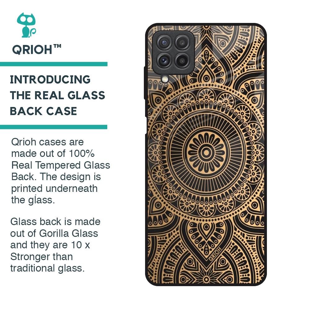 Luxury Mandala Glass Case for Samsung Galaxy A22