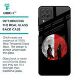 Anime Red Moon Glass Case for Samsung Galaxy A22