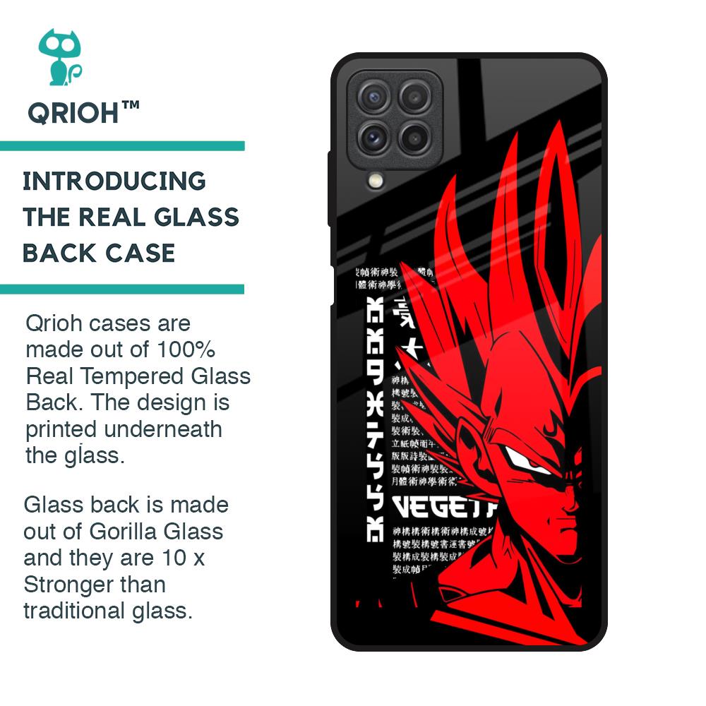 Red Vegeta Glass Case for Samsung Galaxy A22