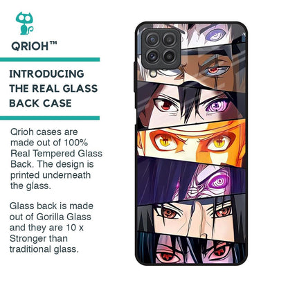 Anime Eyes Glass Case for Samsung Galaxy A22