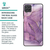 Purple Gold Marble Glass Case for Samsung Galaxy A22