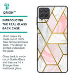 Geometrical Marble Glass Case for Samsung Galaxy A22