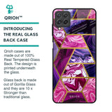 Electroplated Geometric Marble Glass Case for Samsung Galaxy A22