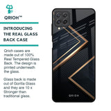 Sleek Golden & Navy Glass Case for Samsung Galaxy A22