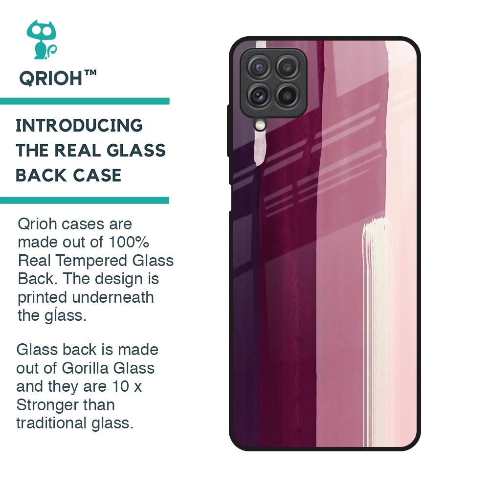 Brush Stroke Art Glass Case for Samsung Galaxy A22