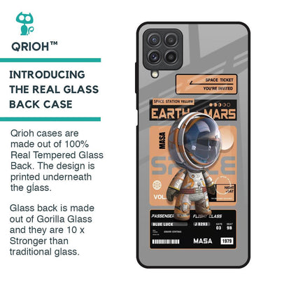 Space Ticket Glass Case for Samsung Galaxy A22