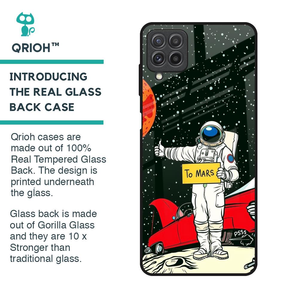 Astronaut on Mars Glass Case for Samsung Galaxy A22