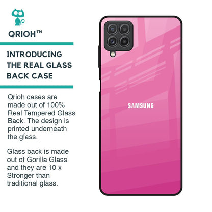 Pink Ribbon Caddy Glass Case for Samsung Galaxy A22