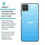 Wavy Blue Pattern Glass Case for Samsung Galaxy A22