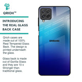 Blue Rhombus Pattern Glass Case for Samsung Galaxy A22