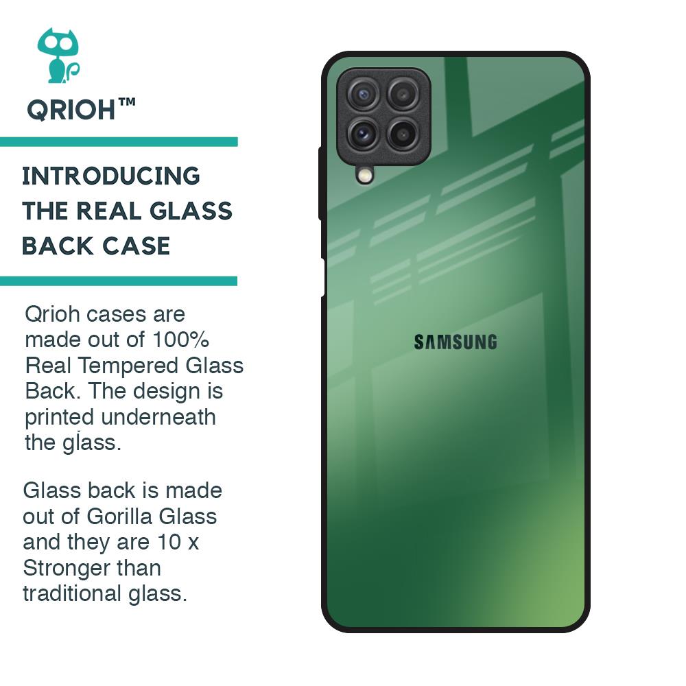 Green Grunge Texture Glass Case for Samsung Galaxy A22