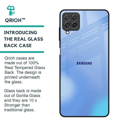 Vibrant Blue Texture Glass Case for Samsung Galaxy A22