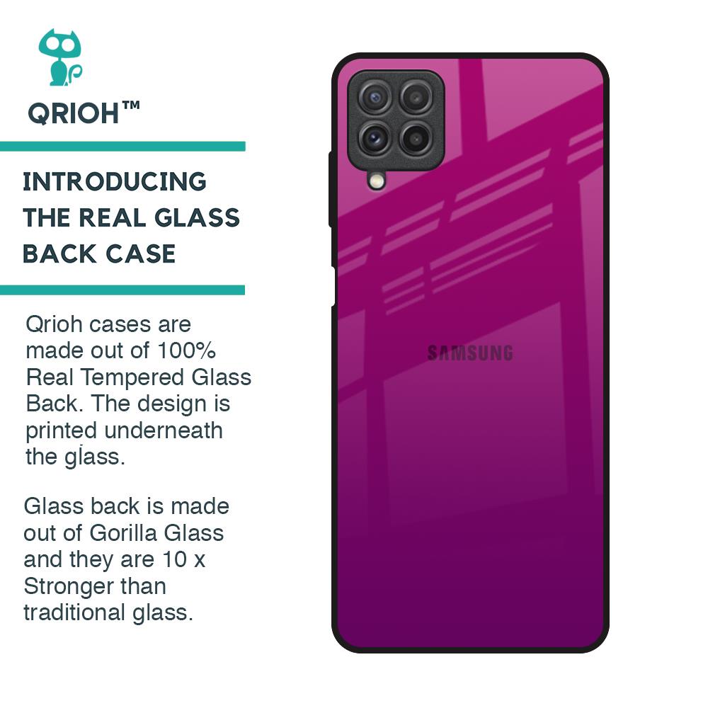 Magenta Gradient Glass Case For Samsung Galaxy A22