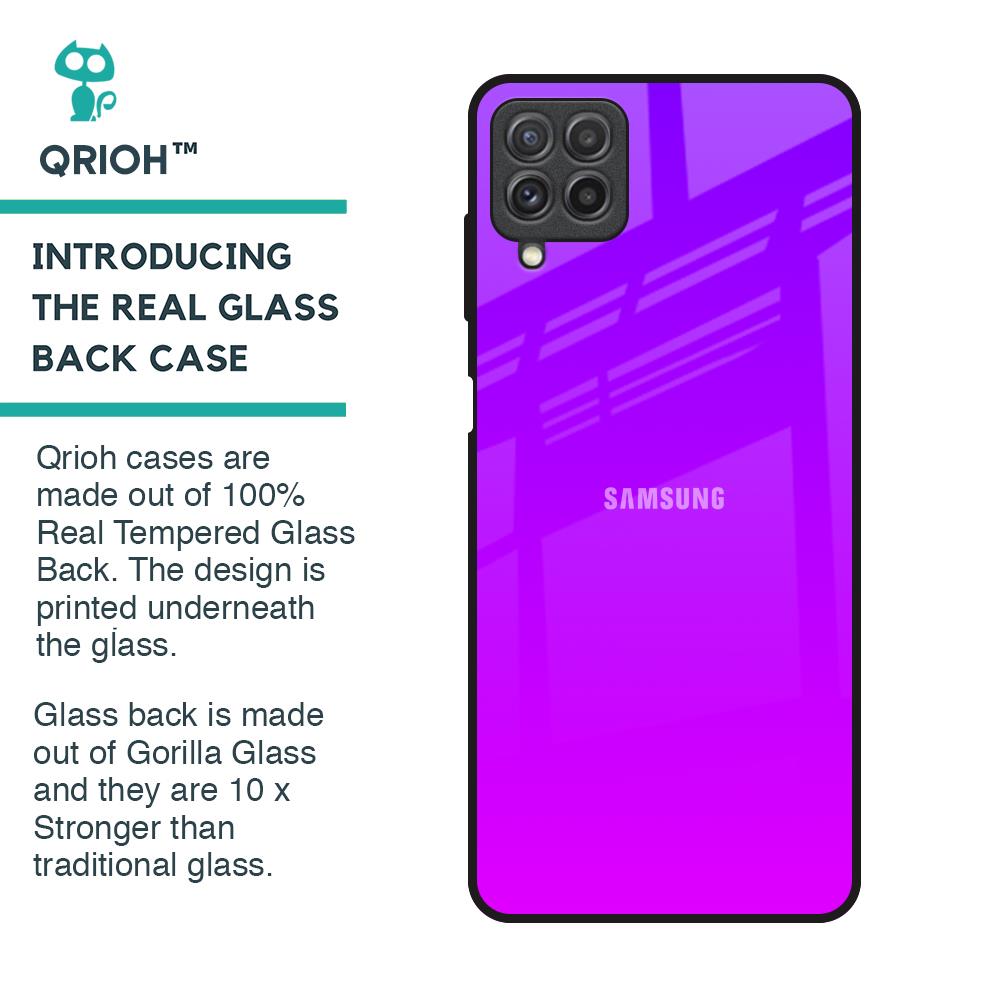 Purple Pink Glass Case for Samsung Galaxy A22